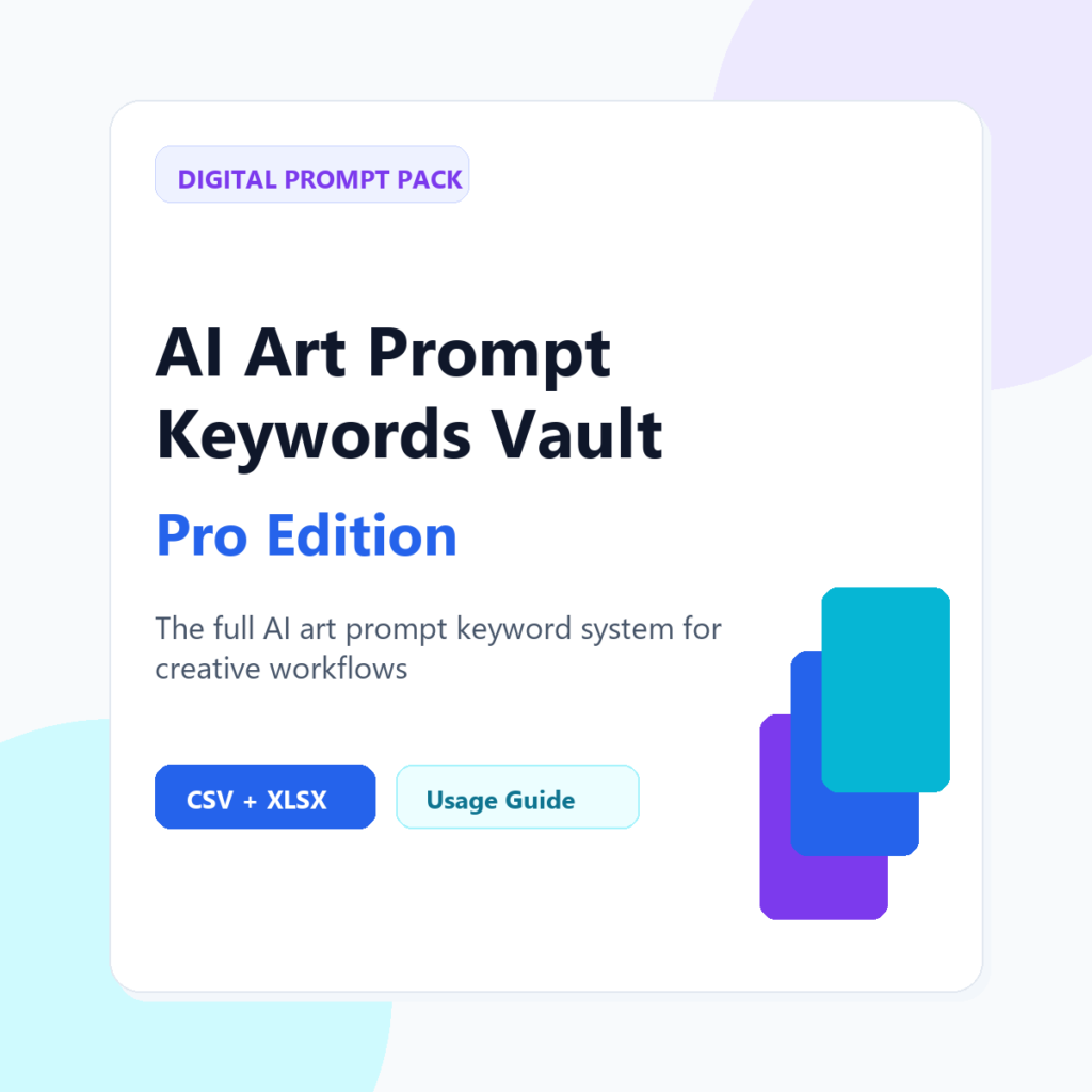 AI Art Prompt Keywords Vault - Pro Edition