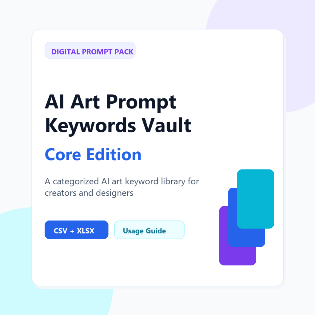 AI Art Prompt Keywords Vault - Core Edition