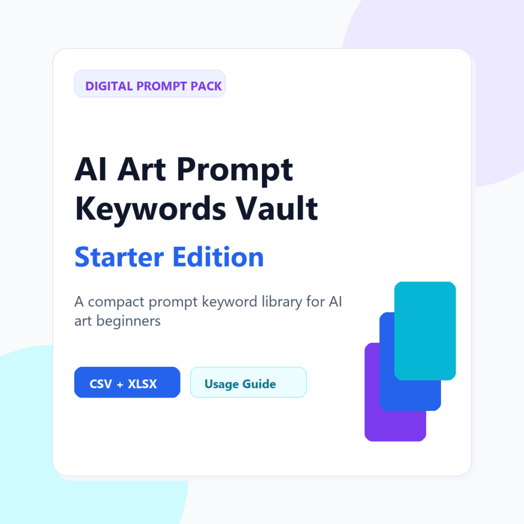 AI Art Prompt Keywords Vault - Starter Edition